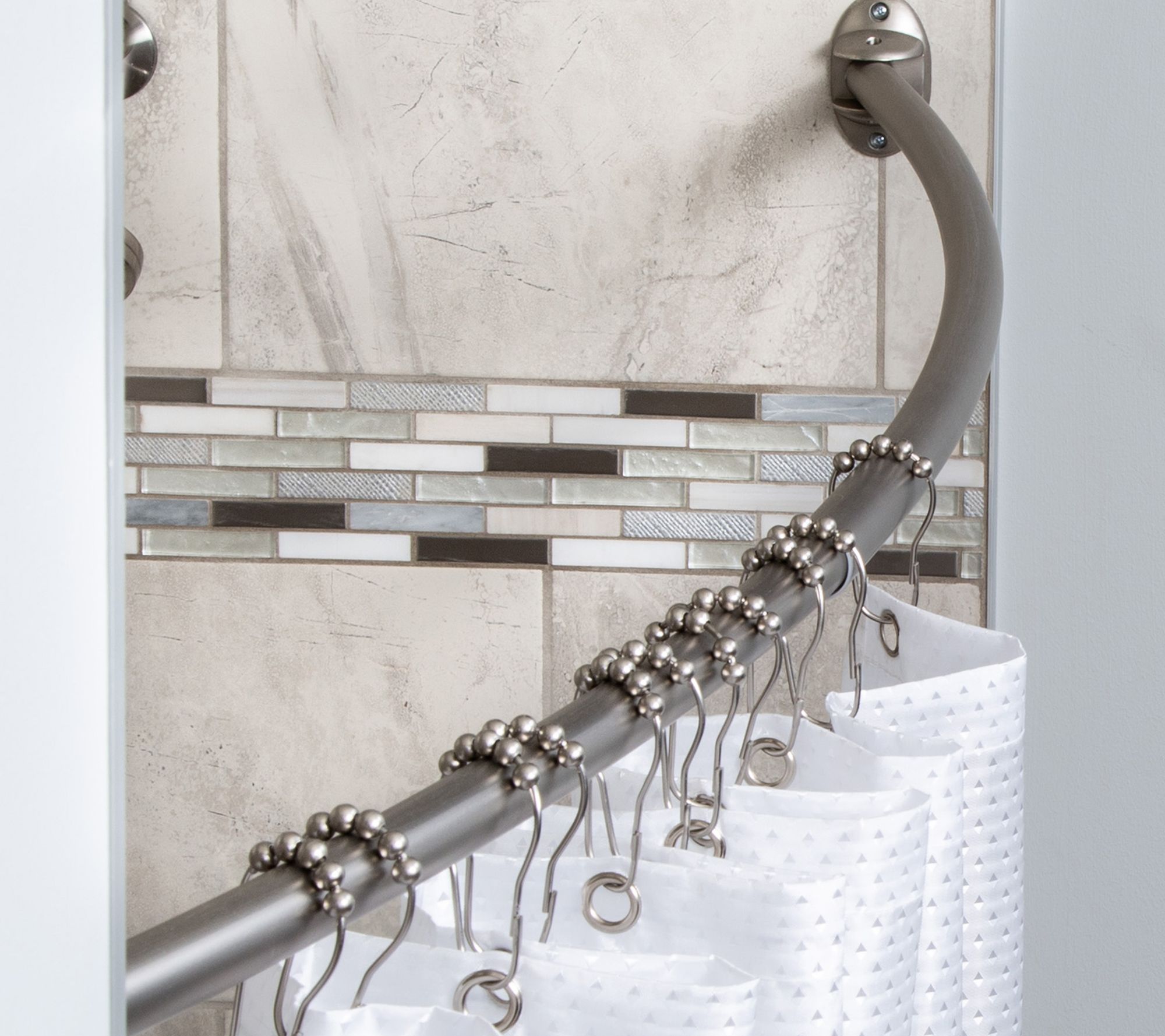 Shower Stall Curtain Rod Adjustable HoneyCanDo Adjustable Curved Shower Curtain Rod