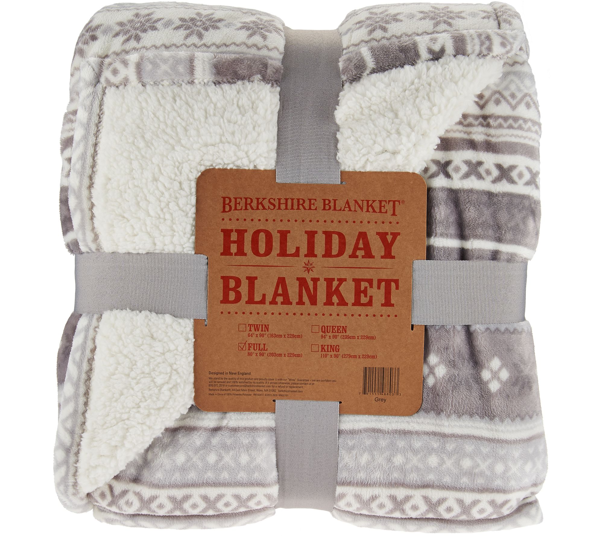 Berkshire Oversized Twin Fair Isle Loftmink/Sherpa Blanket Page 1