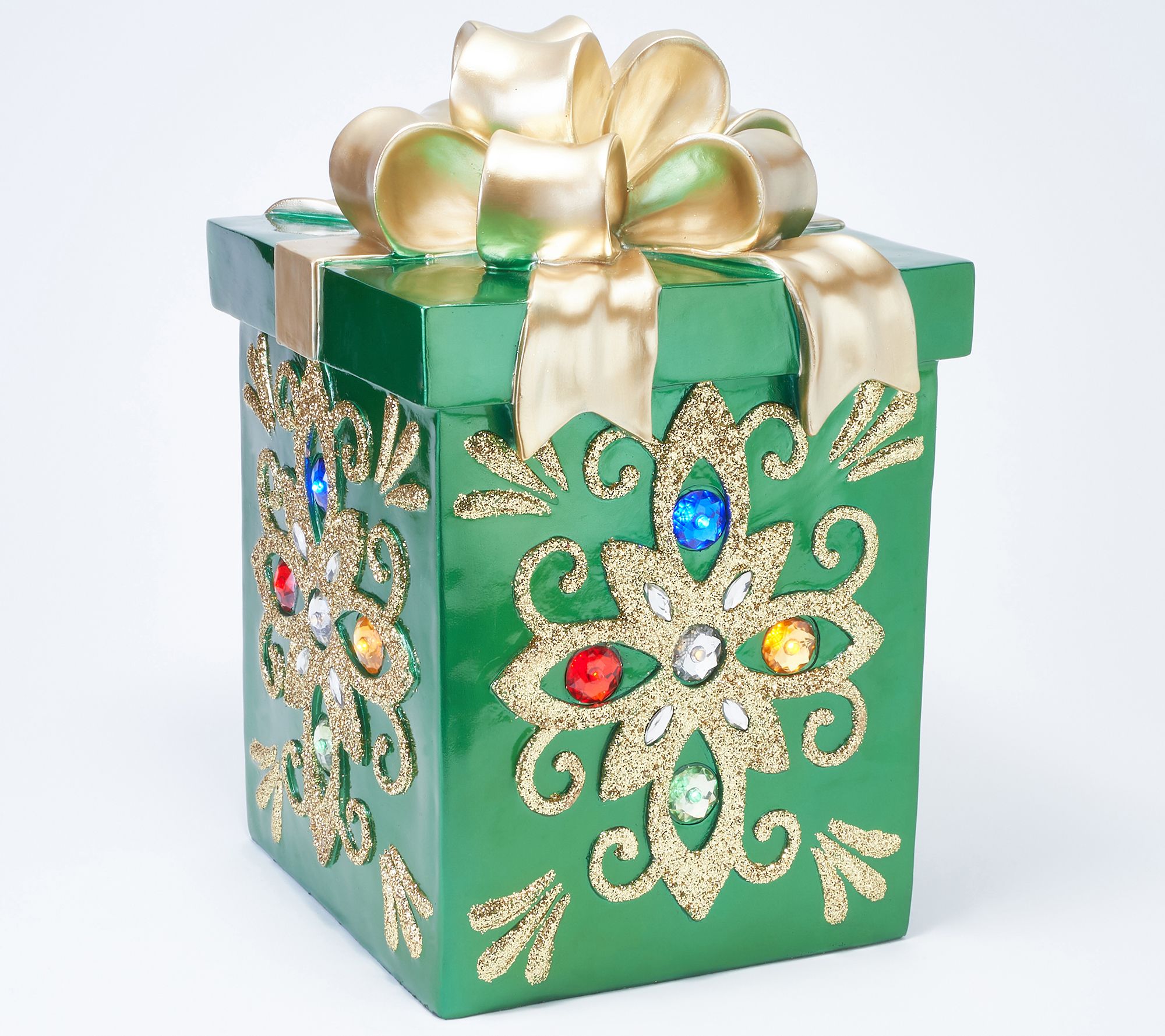 Kringle Express Indoor/Outdoor Oversized 15" Lit Present with Timer
