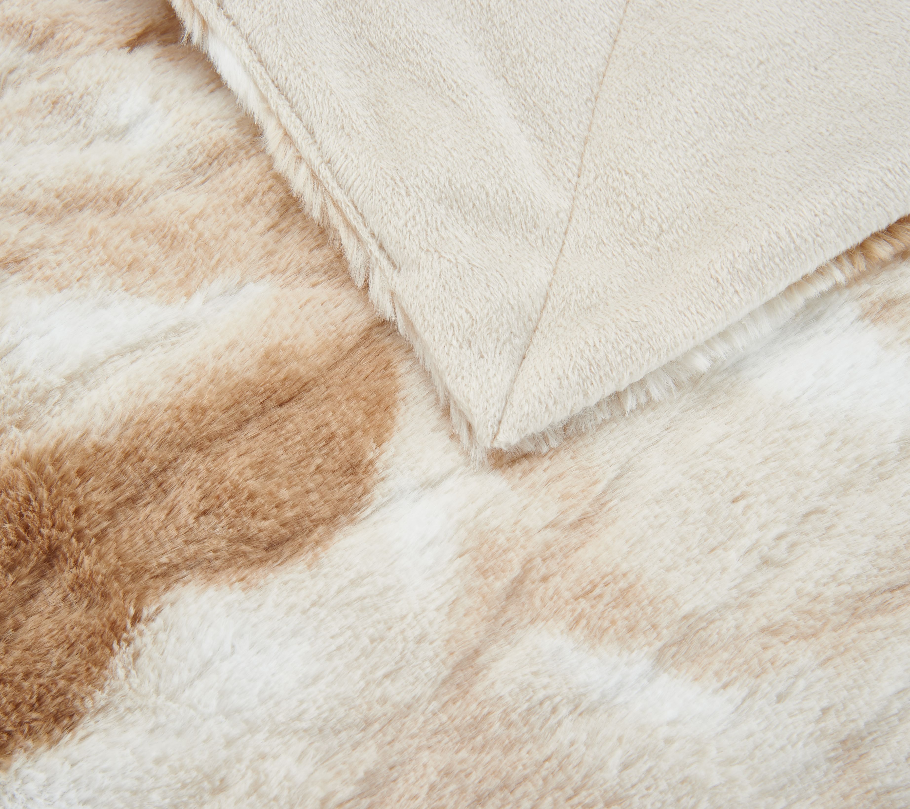 Dennis Basso 68" x 60" Oversized Sculpted Faux Fur Throw