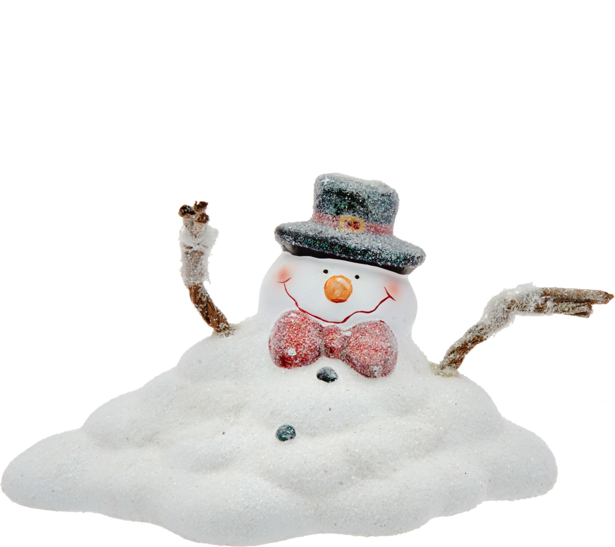 Set of 2 Melting Snowman Figures by Valerie Page 1 —