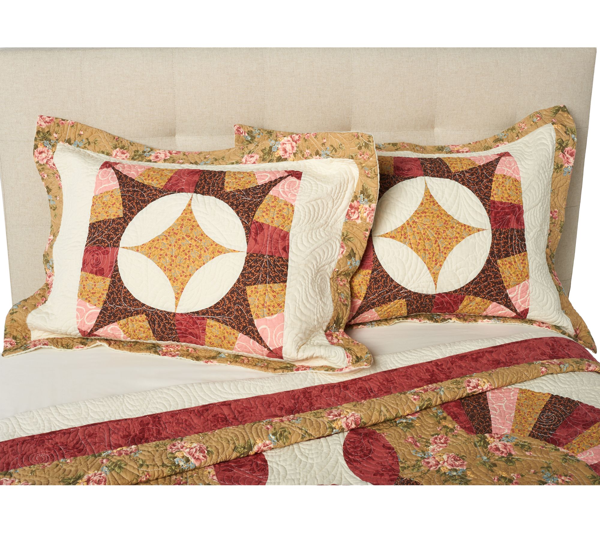 Cambridge 100 Cotton Full/Queen Pieced Quilt w. Shams