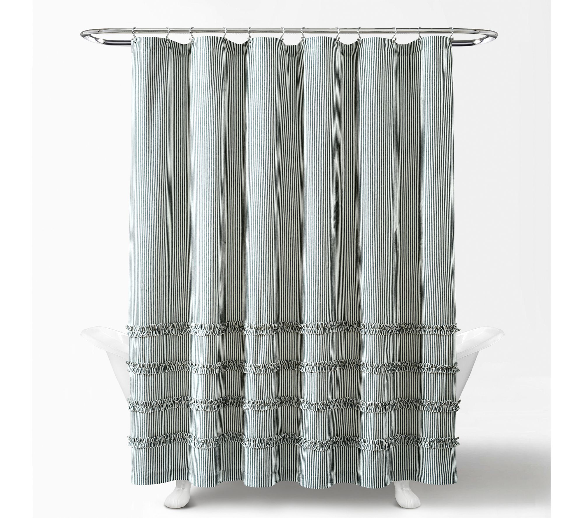 Vintage Stripe 72" x 72" Shower Curtain by LushDecor