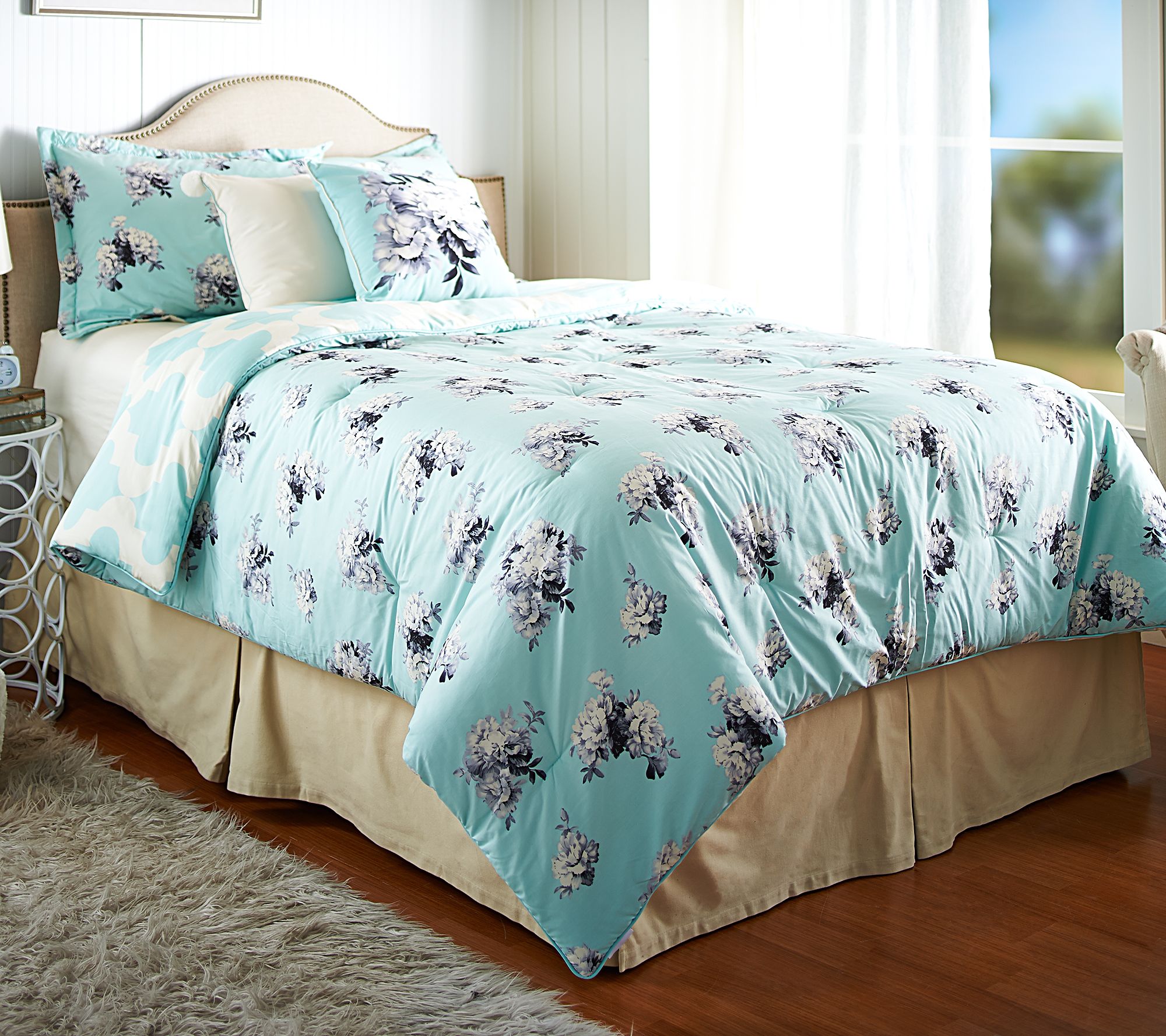 Isaac Mizrahi Live! Home 5pc Garden Trellis Full Comforter Set —