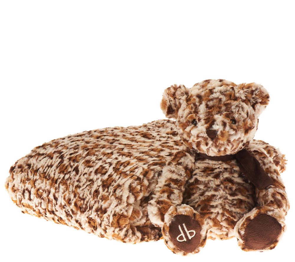 Dennis Basso Oversized Faux Fur Throw w/ Signature Teddy Bear Page 1