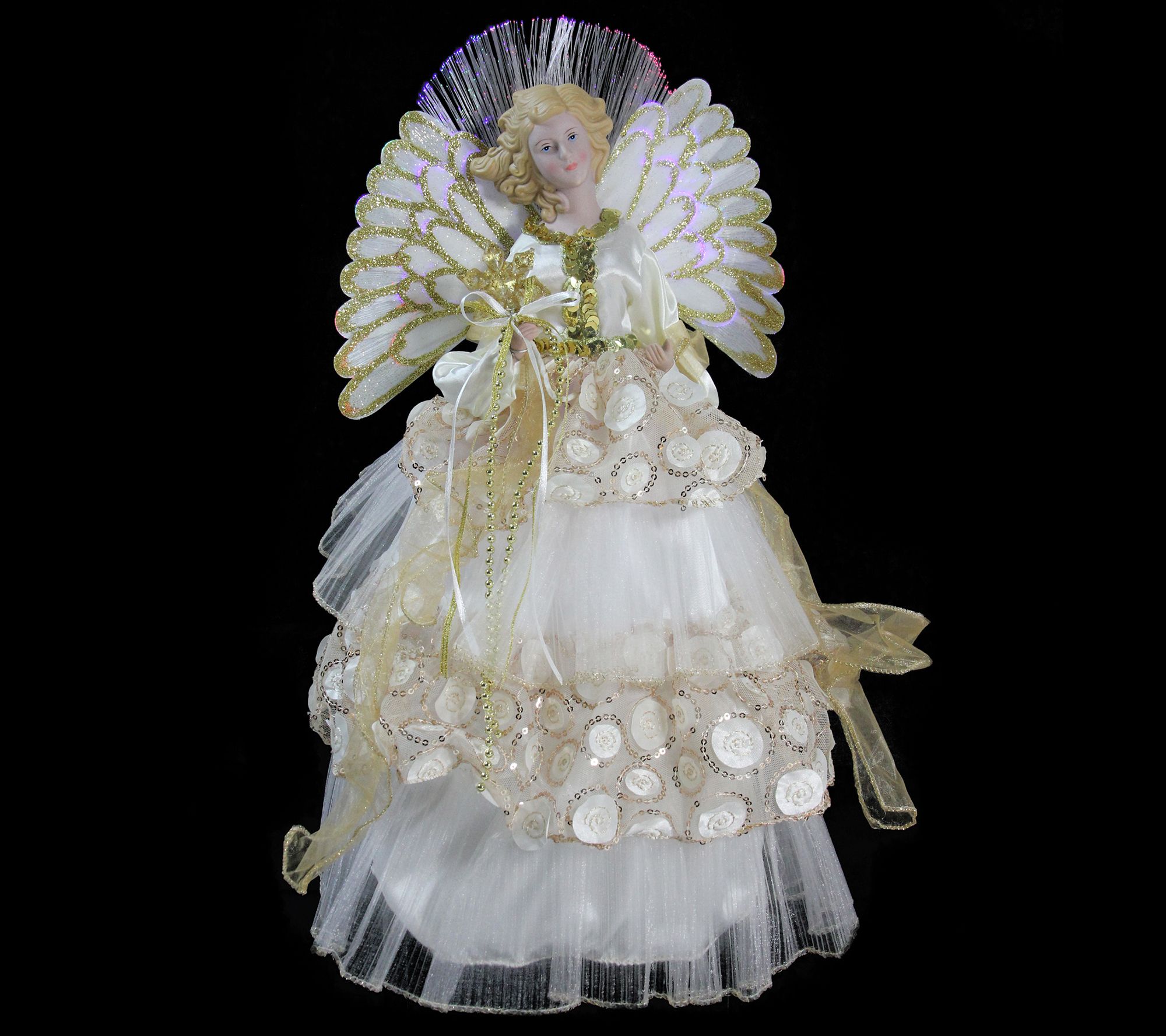 Northlight Lighted Fiber Optic Angel ChristmasTree Topper