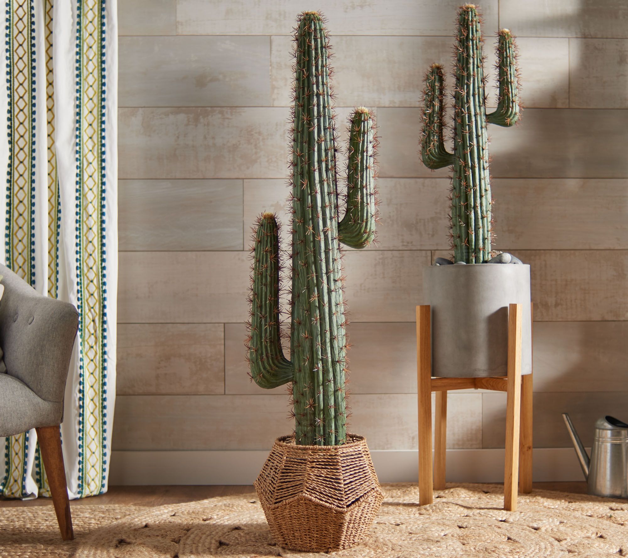 4' Faux Cactus Plant in Pot by Valerie