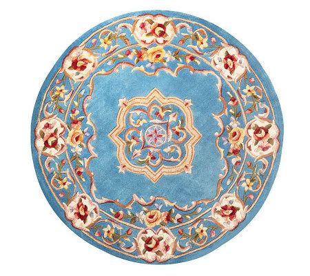 Royal Palace Elegant Medallion 4'6" Round Wool Rug - Page ... (450 x 400 Pixel)