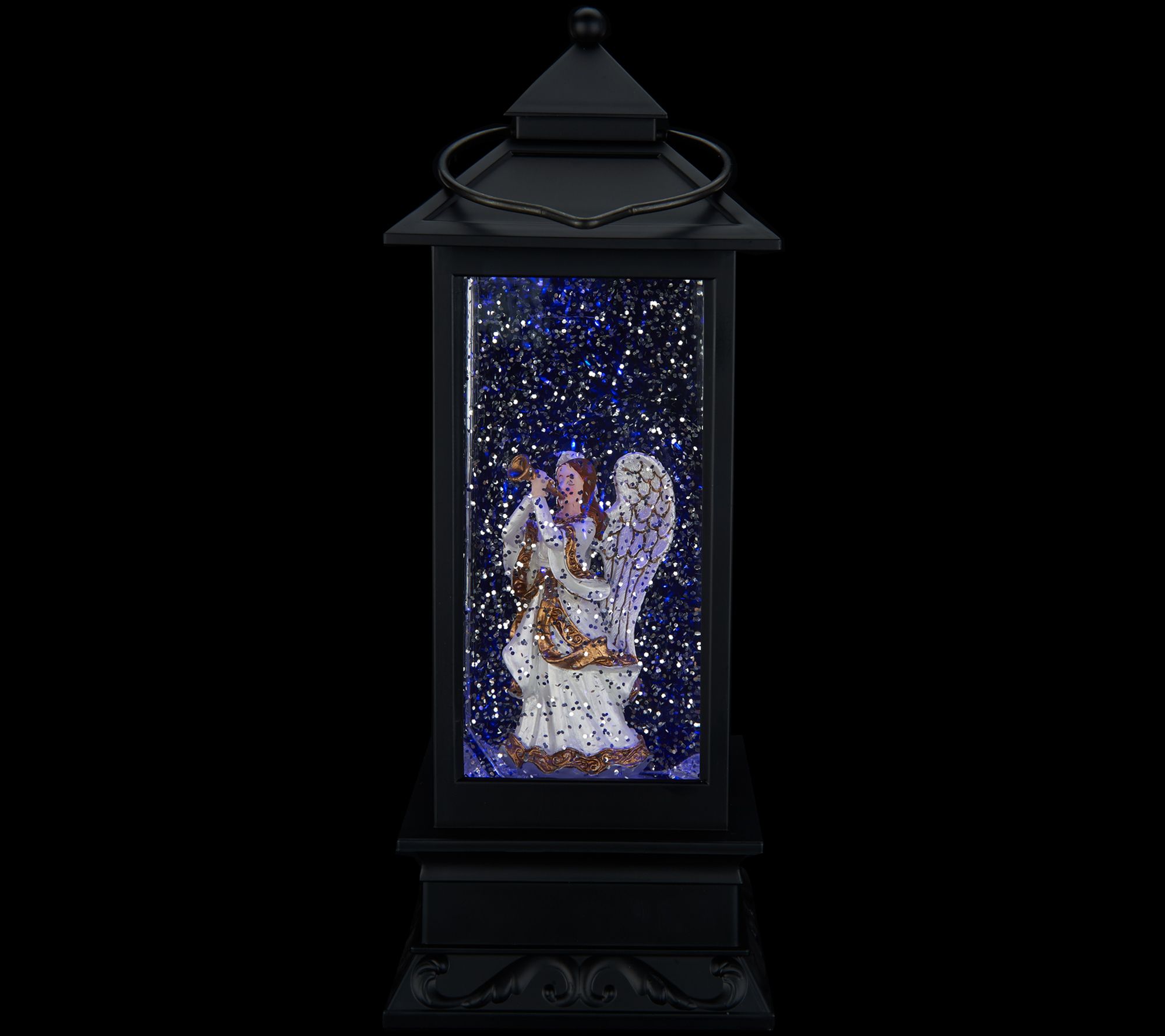 Holiday Water Globe Glitter Lighted Lantern by Lori Greiner