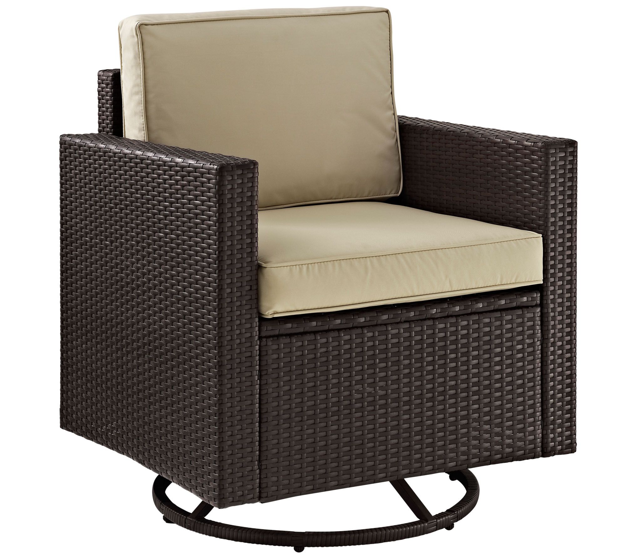 Palm Harbor Outdoor Wicker Swivel Rocker Chair —