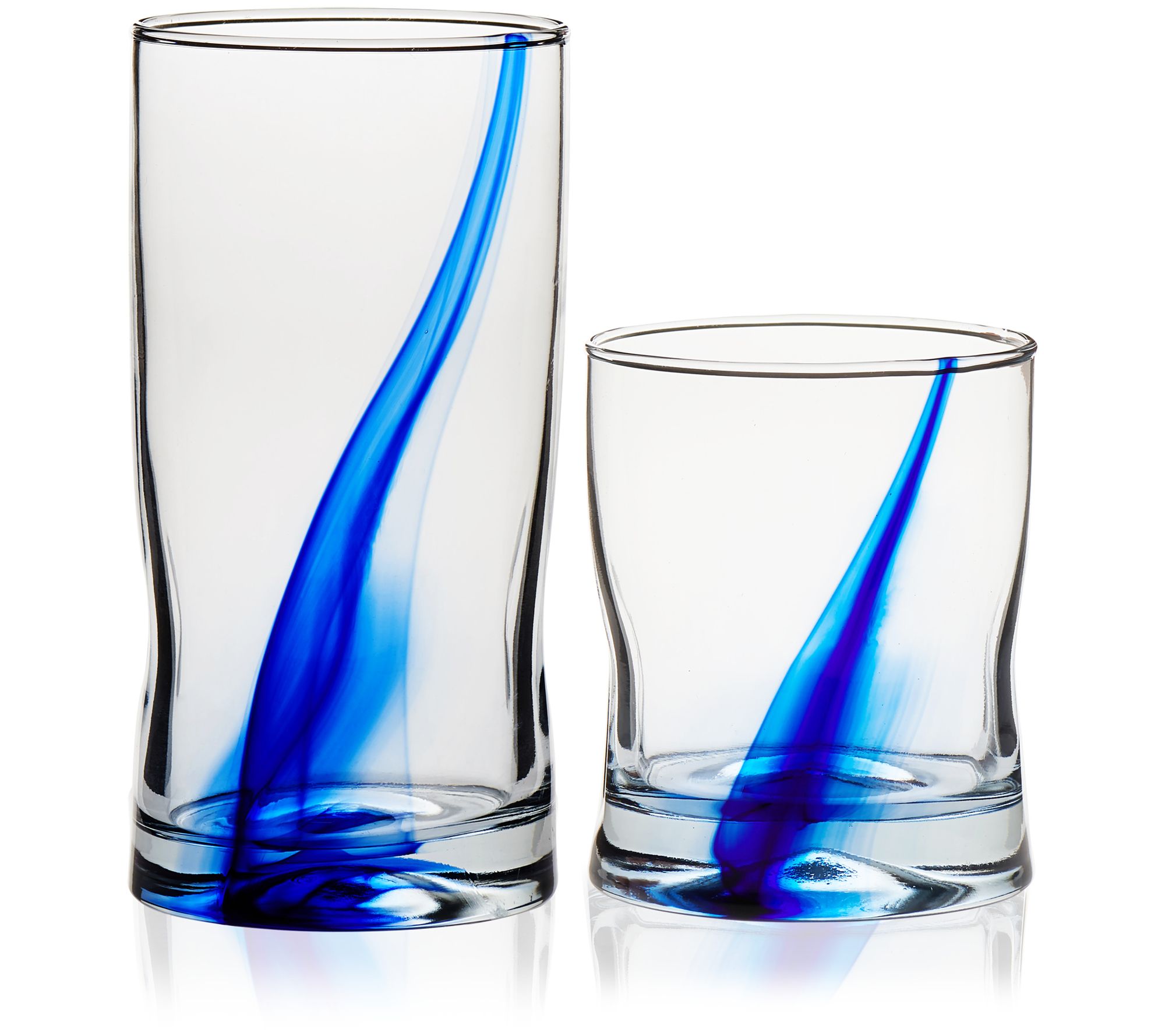 Libbey Blue Ribbon Impressions 16pc Cooler & Rocks Glass Set