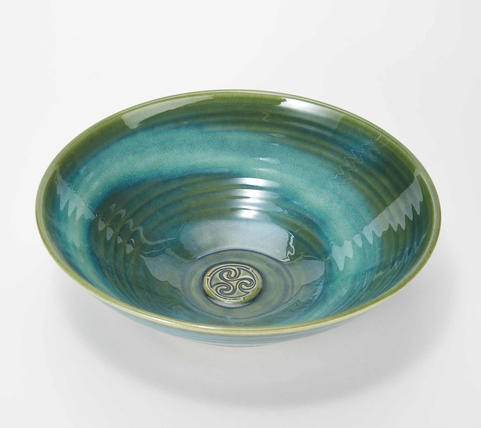 Colm De Ris Emerald Stoneware Fruit Bowl Page 1 —