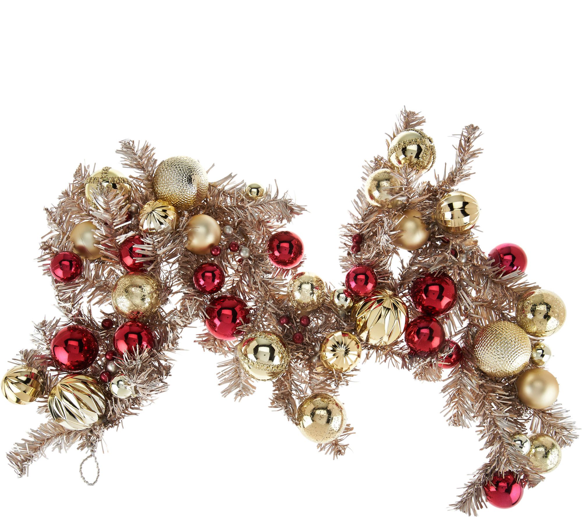 4' Red & Gold Vintage Ornament Garland Page 1 —