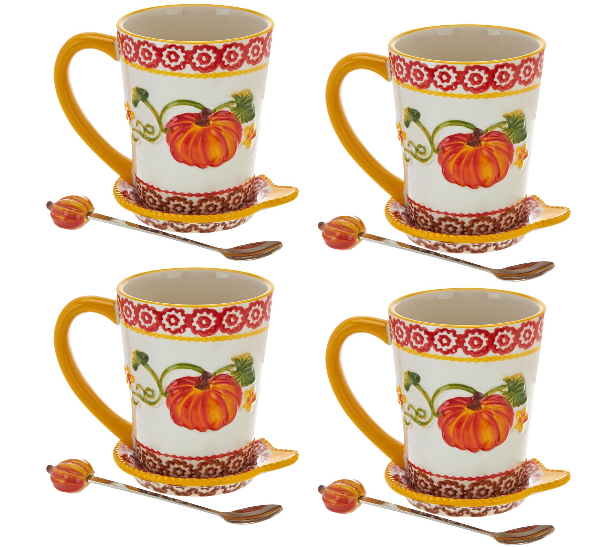 "As Is" Temptations Set of 4 Figural Mugs with Spoon Page 1 —