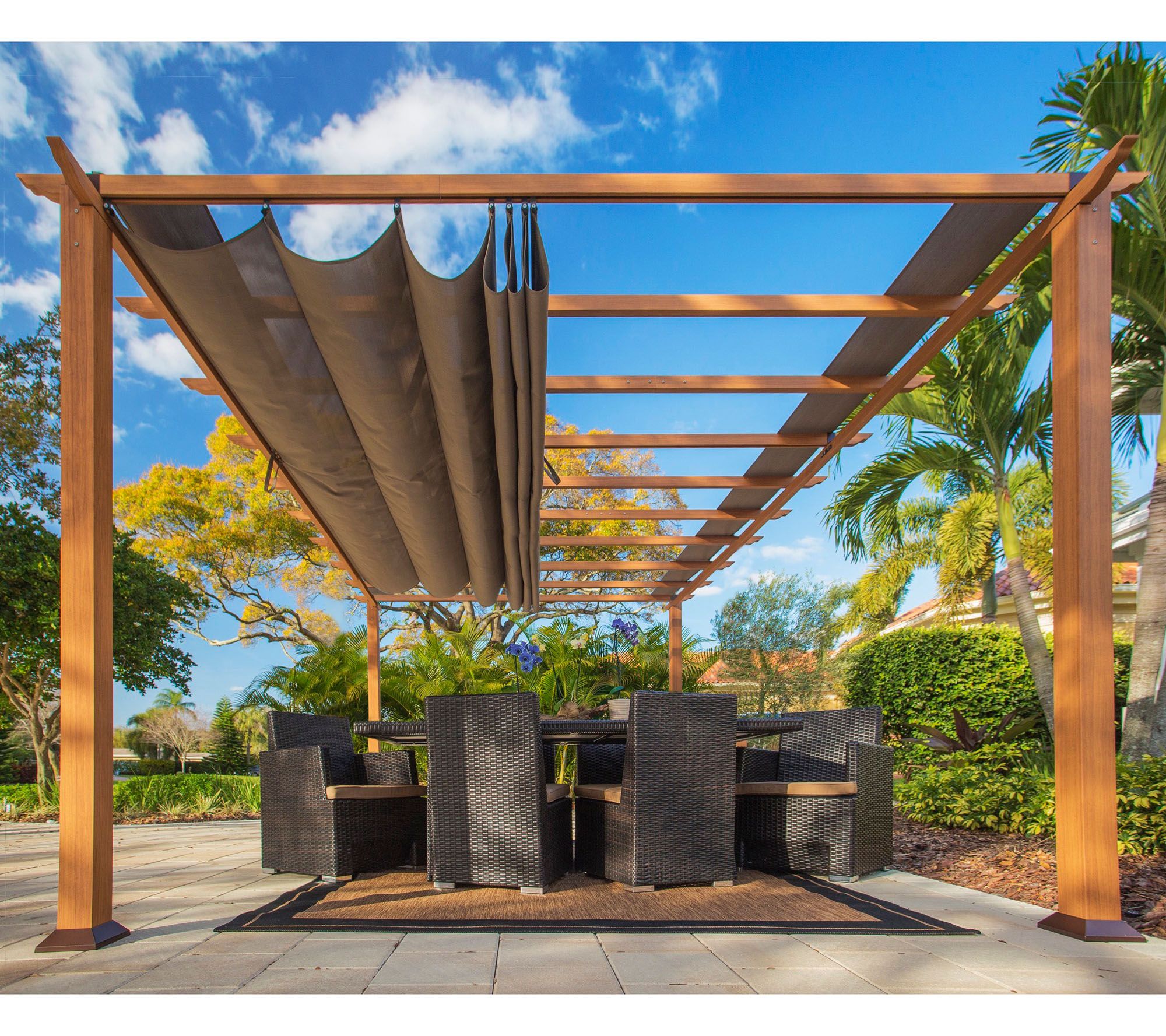 Paragon Florence 11' x 16' Pergola with Retractable Roof