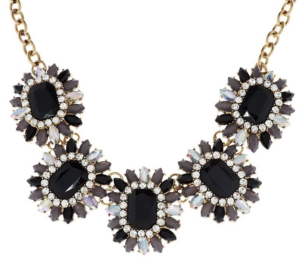 "As Is" Susan Graver_Crystal Statement Necklace —