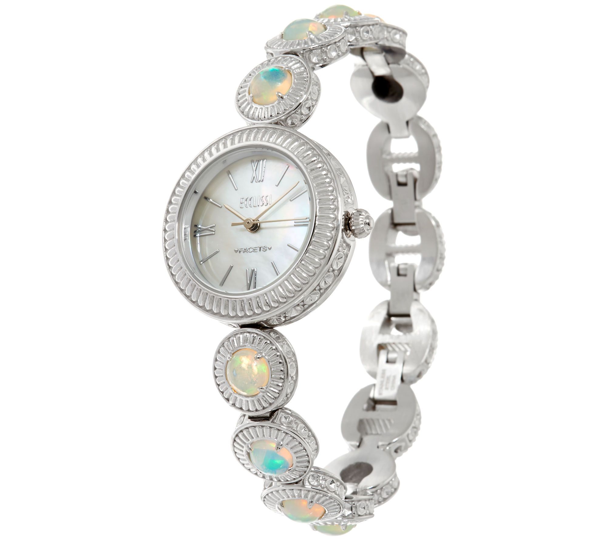 Ecclissi Facets Stainless Steel Ethiopian Opal Adjustable Watch Page