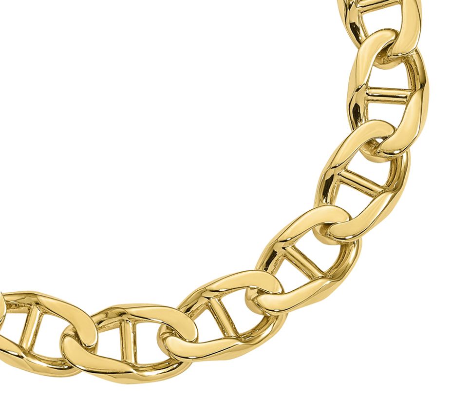 Men's 14K Gold 9" Anchor Link Bracelet, 43.4g