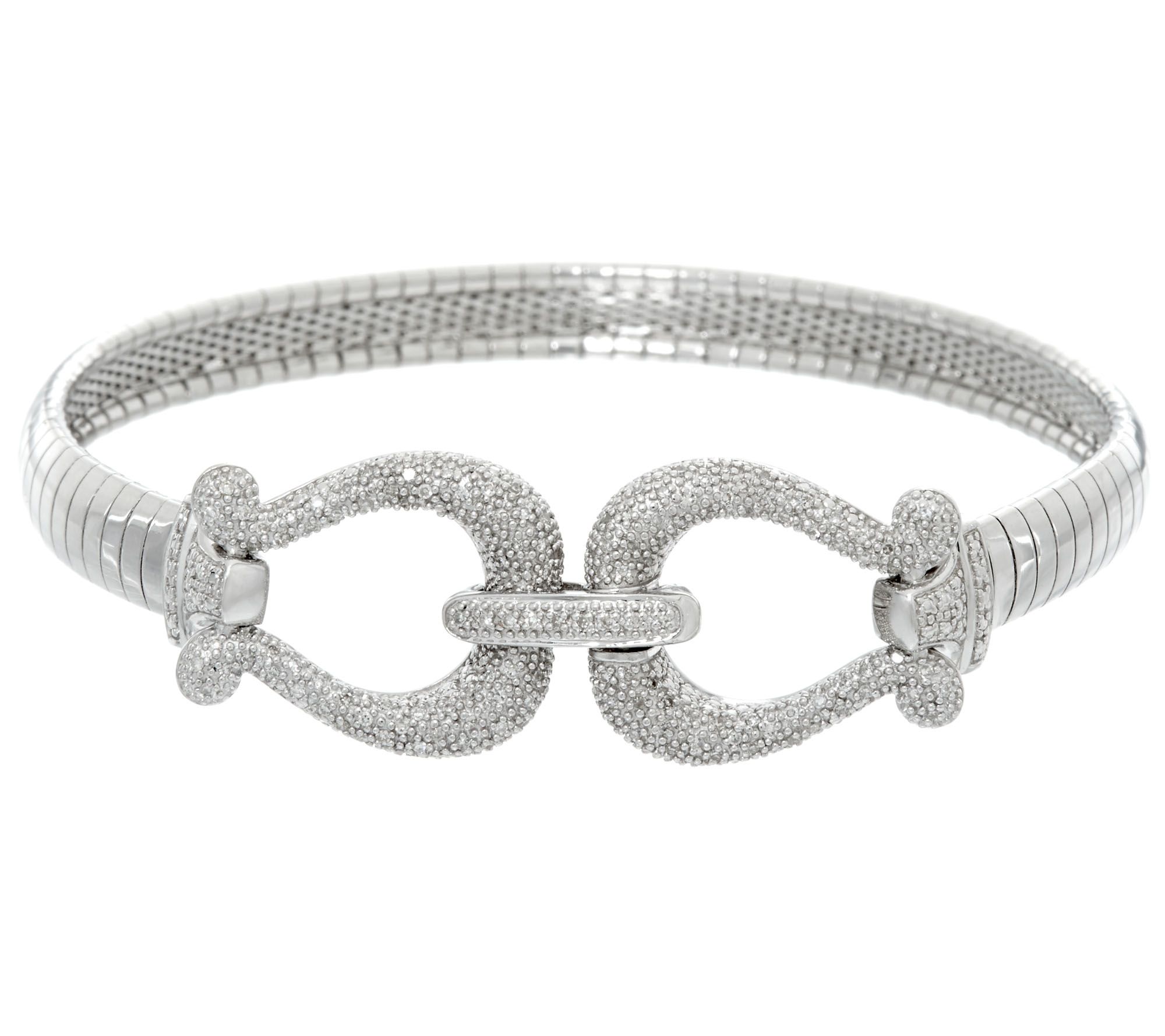 Diamond Omega Bracelet, Sterling, 1/3 cttw, by Affinity Page 1 —