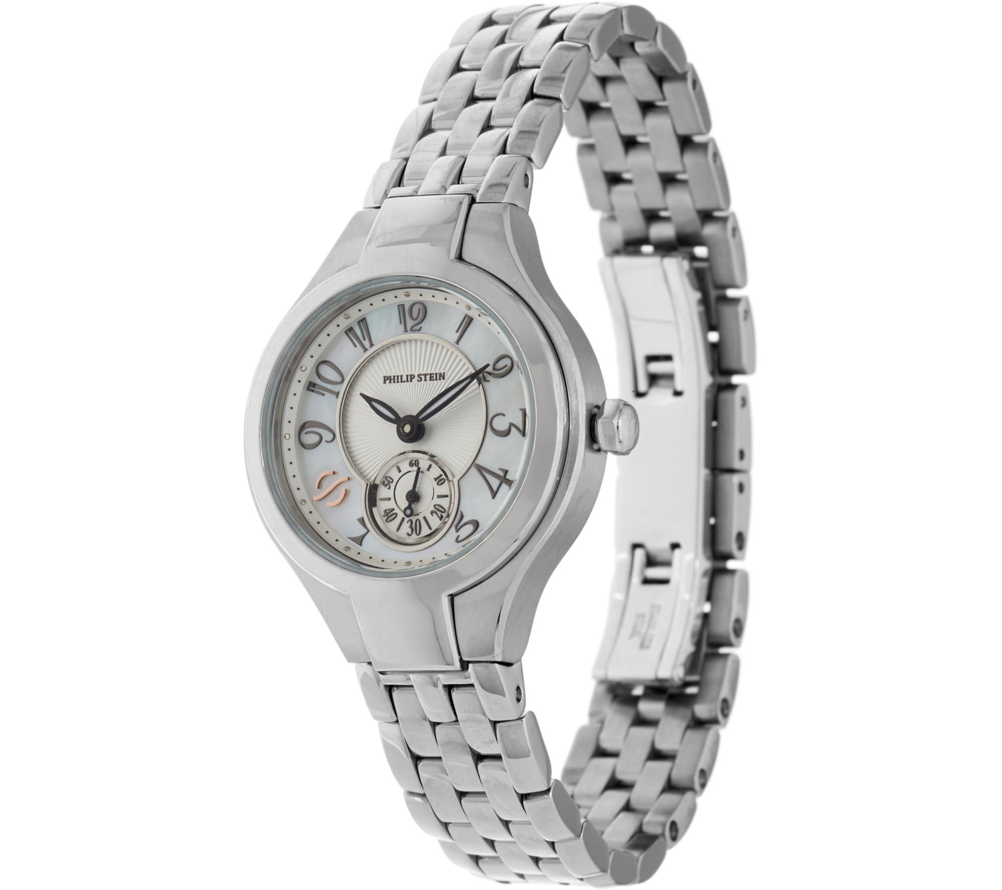 Philip Stein Stainless Steel Bracelet Classic Round Mini Watch —