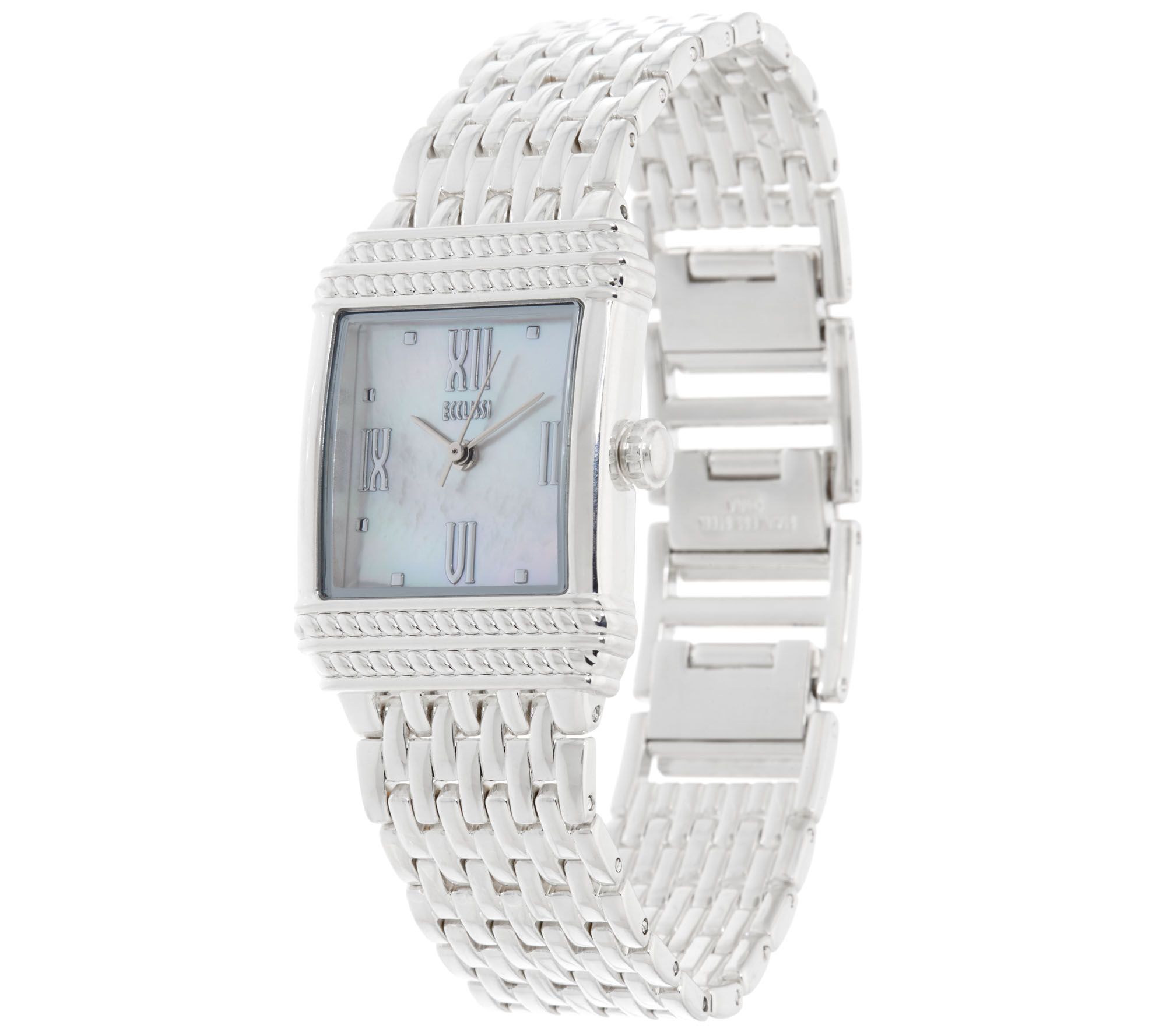 Ecclissi Sterling Silver Mother of Pearl Bracelet Watch Page 1 —
