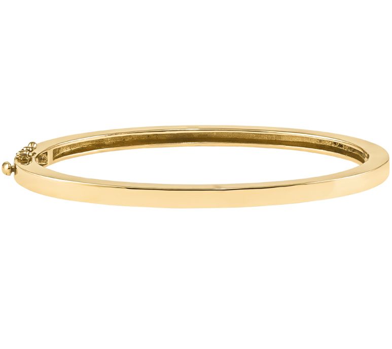 14K Gold Solid Hinged Bangle, 25.0g —