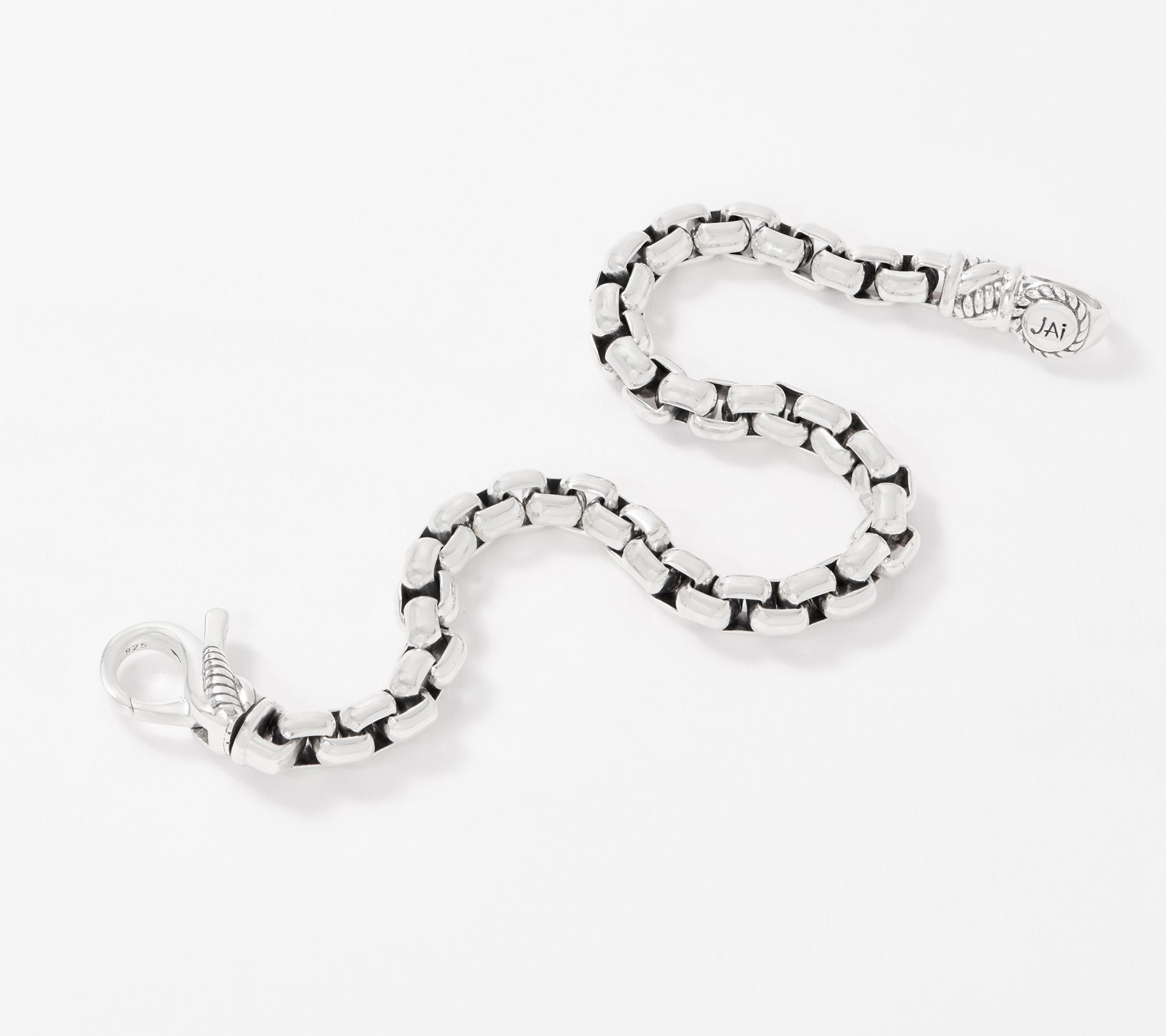 JAI Sterling Silver Round Box Chain Bracelet Page 1 —