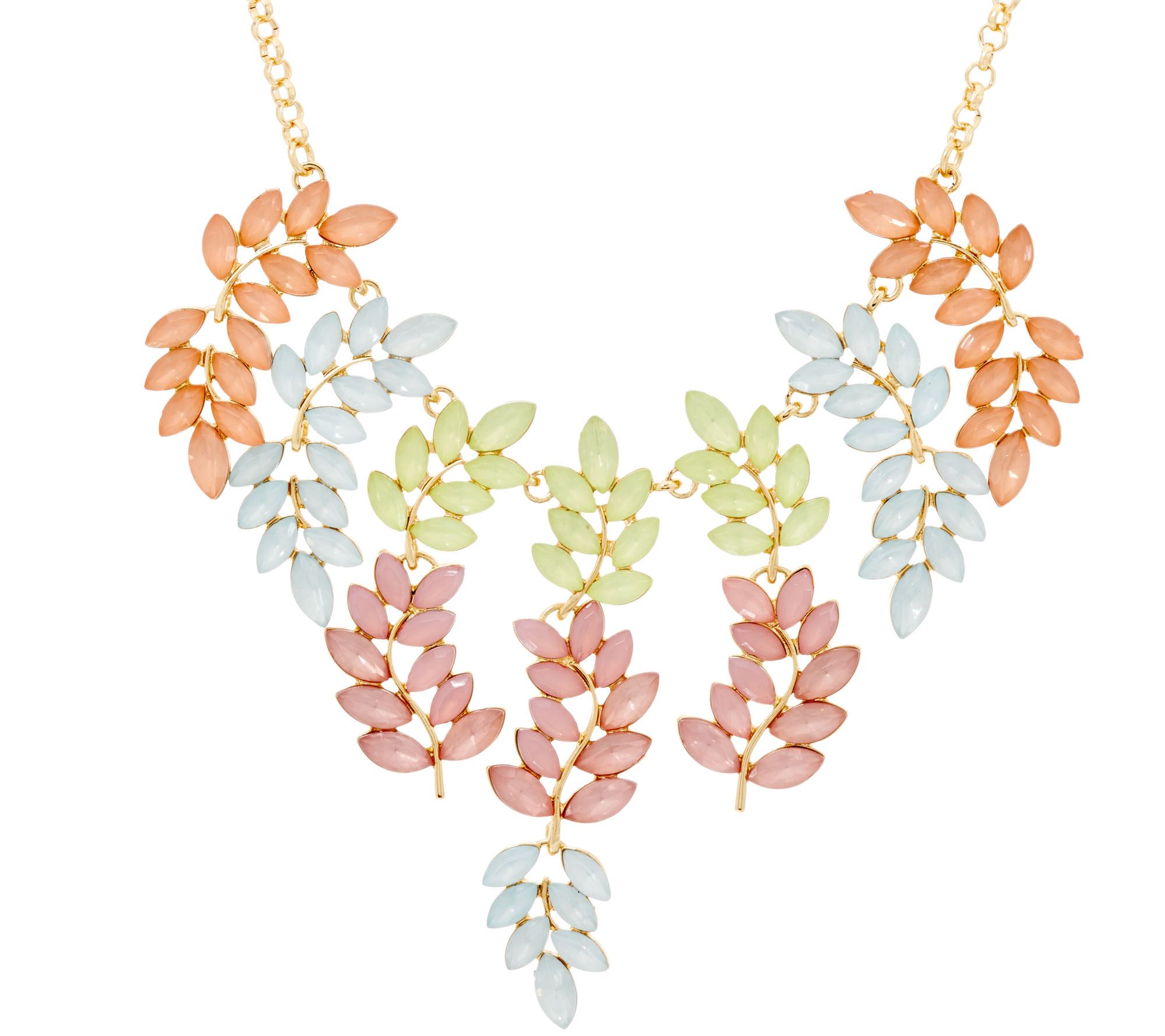 Susan Graver Pastel Vine Statement Necklace Page 1 —