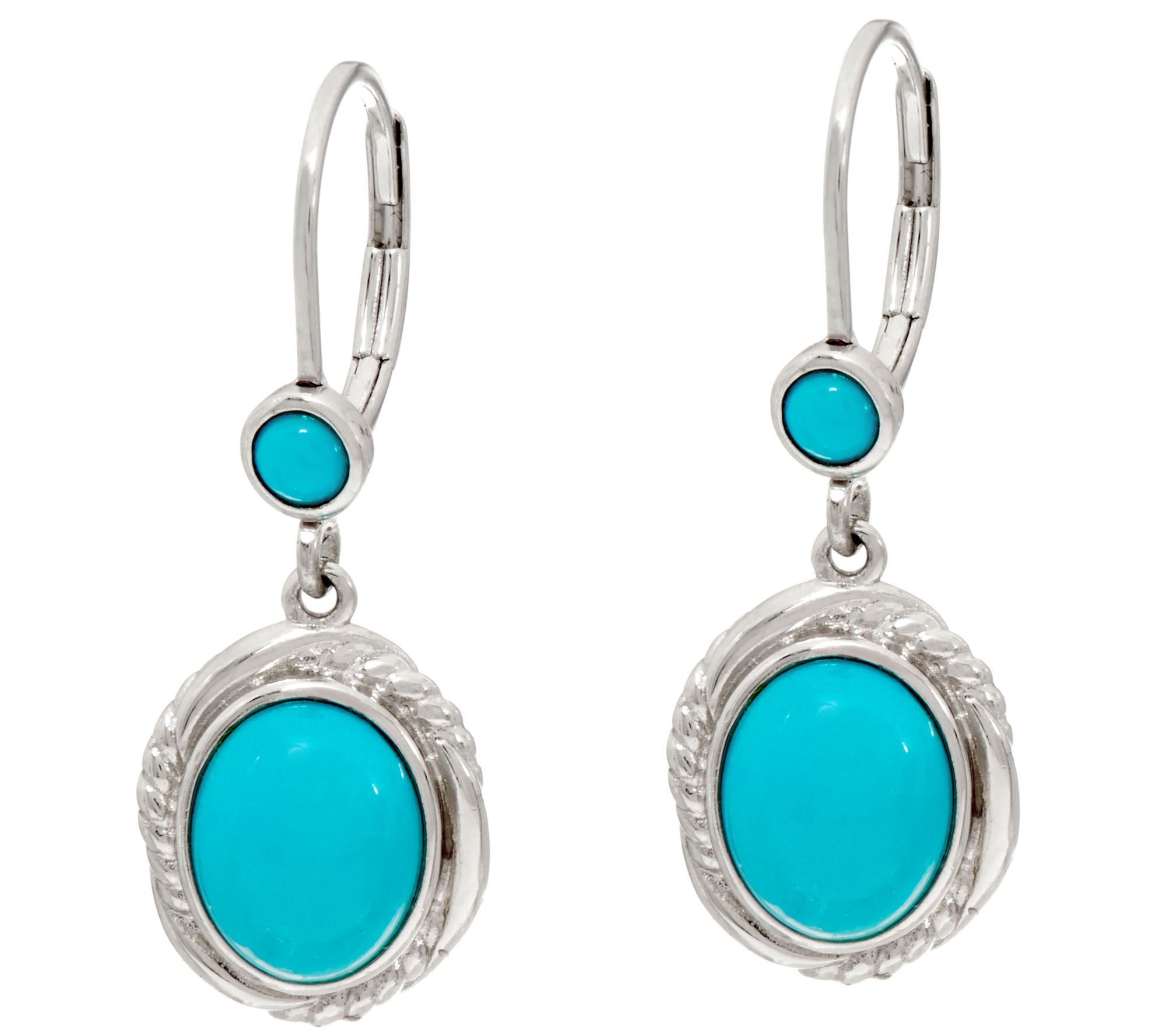 Sleeping Beauty Turquoise Sterling Drop Earrings Page 1 —