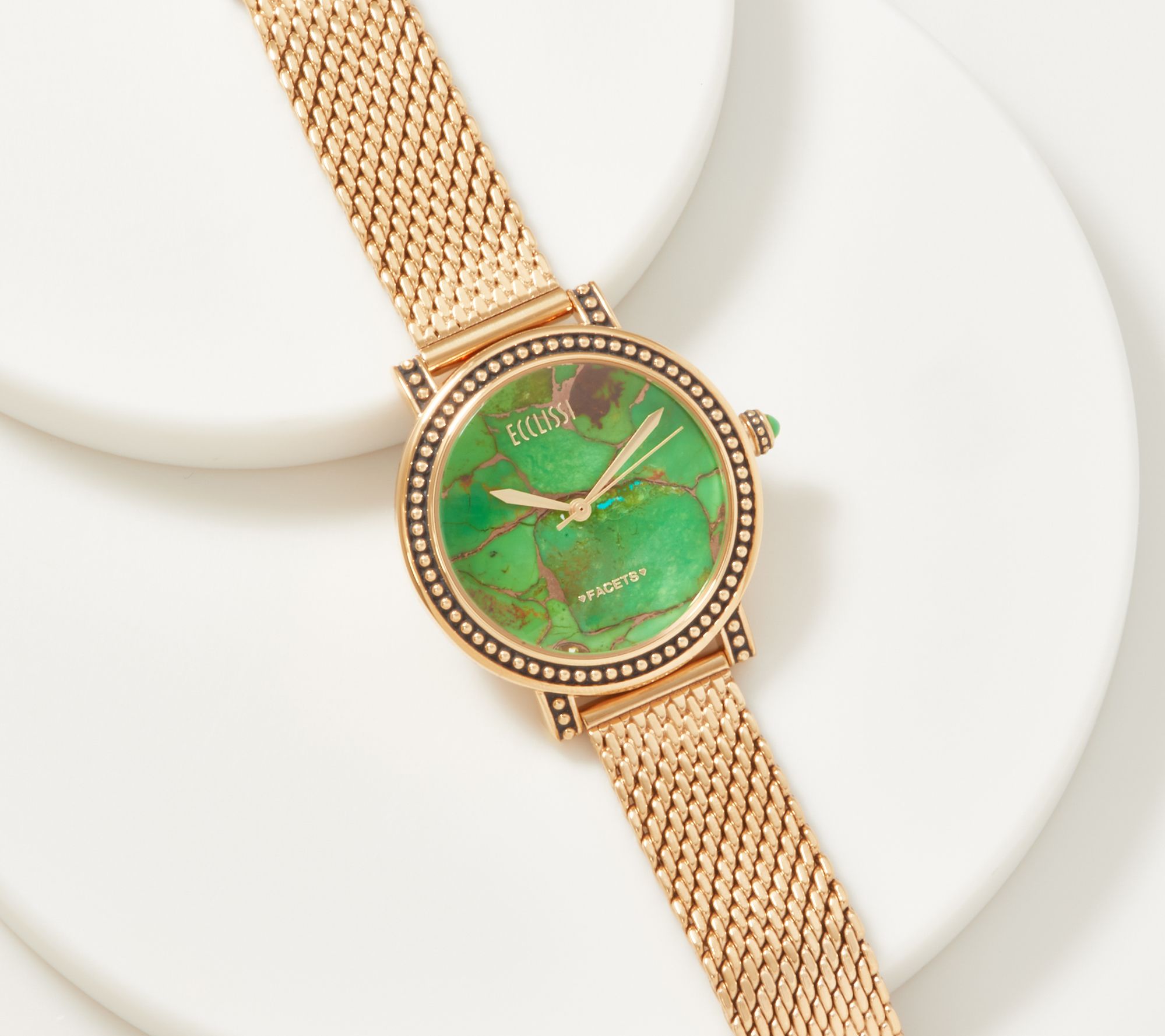 Ecclissi Mojave Turquoise Gold Tone Bracelet Watch