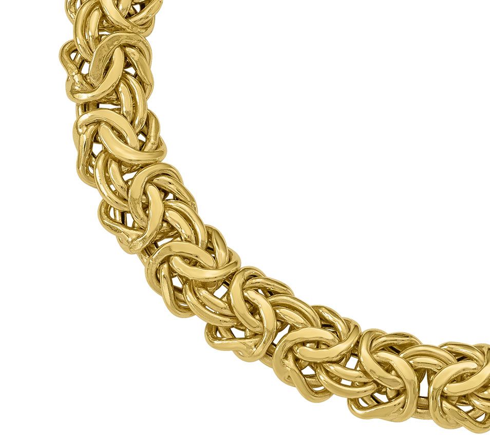Italian Gold 71/2" Byzantine Bracelet 14K, 9.9g