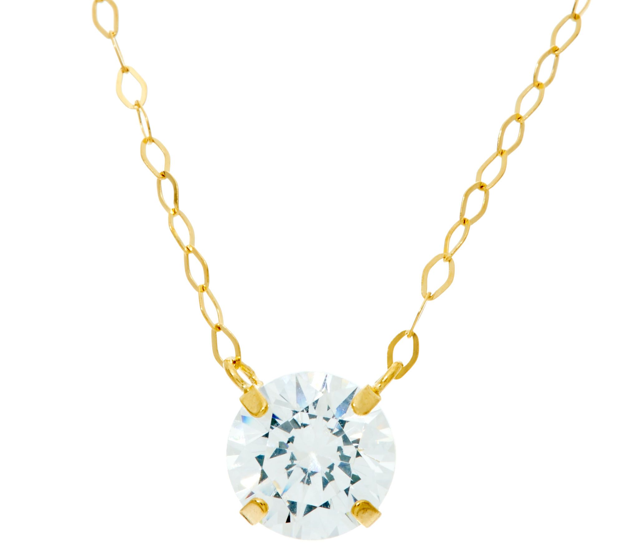 Diamonique 1 ct tw. Necklace 14K Gold Page 1 —