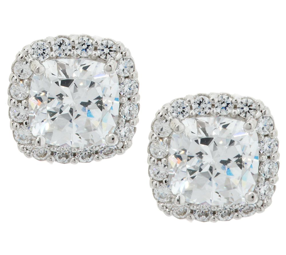 Epiphany Diamonique 100Facet Halo Stud Earrings Page 1 —
