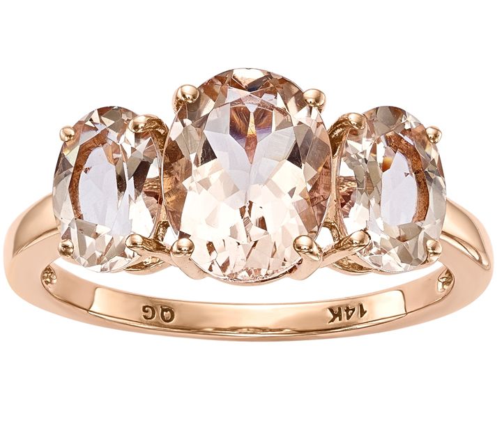 14K Rose Gold 3.15 cttw Oval Ring —