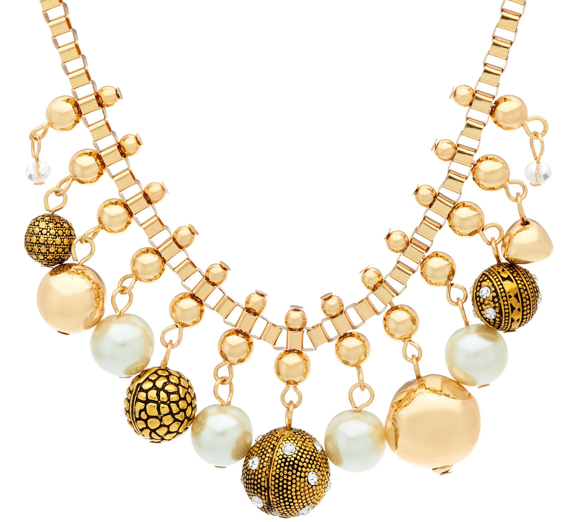 Susan Graver Simulated Pearl Statement Necklace Page 1 —