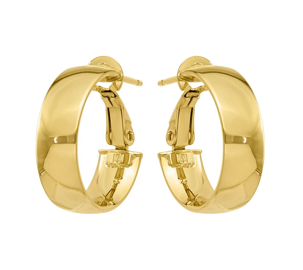 14K Gold Polished Hoop Earrings Page 1 —