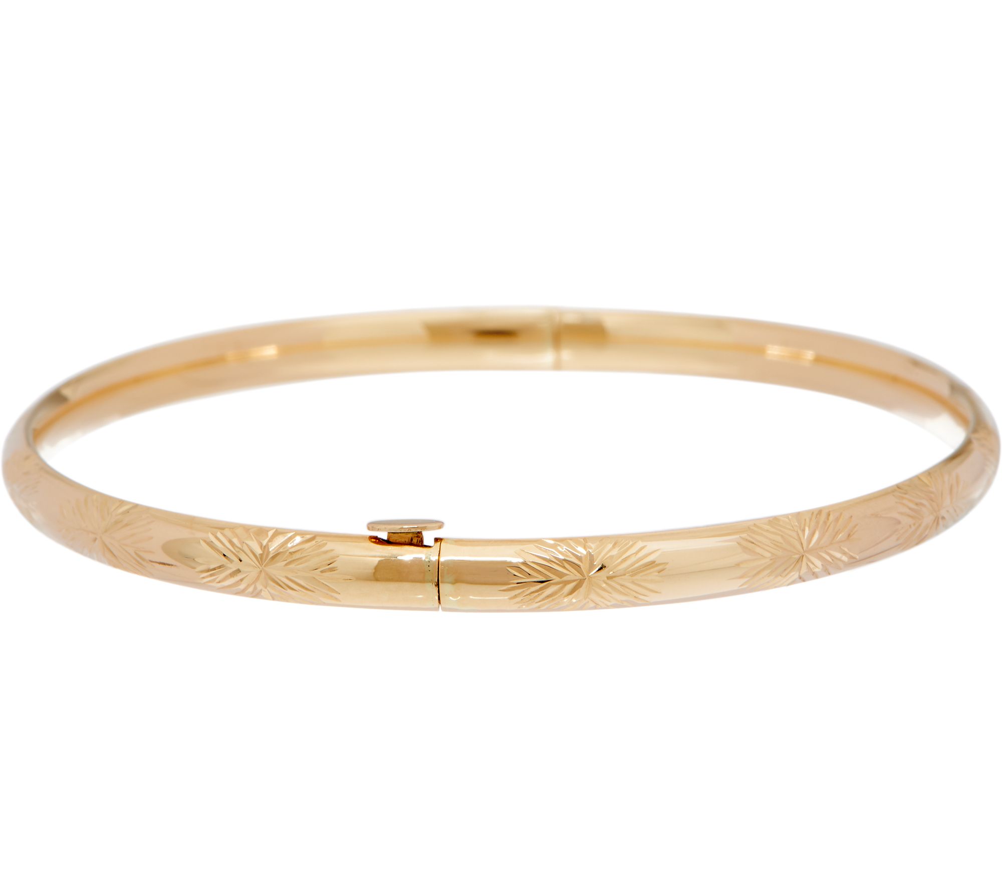EternaGold 8" Bangle Bracelet 14K Gold, 4.6g Page 1 —