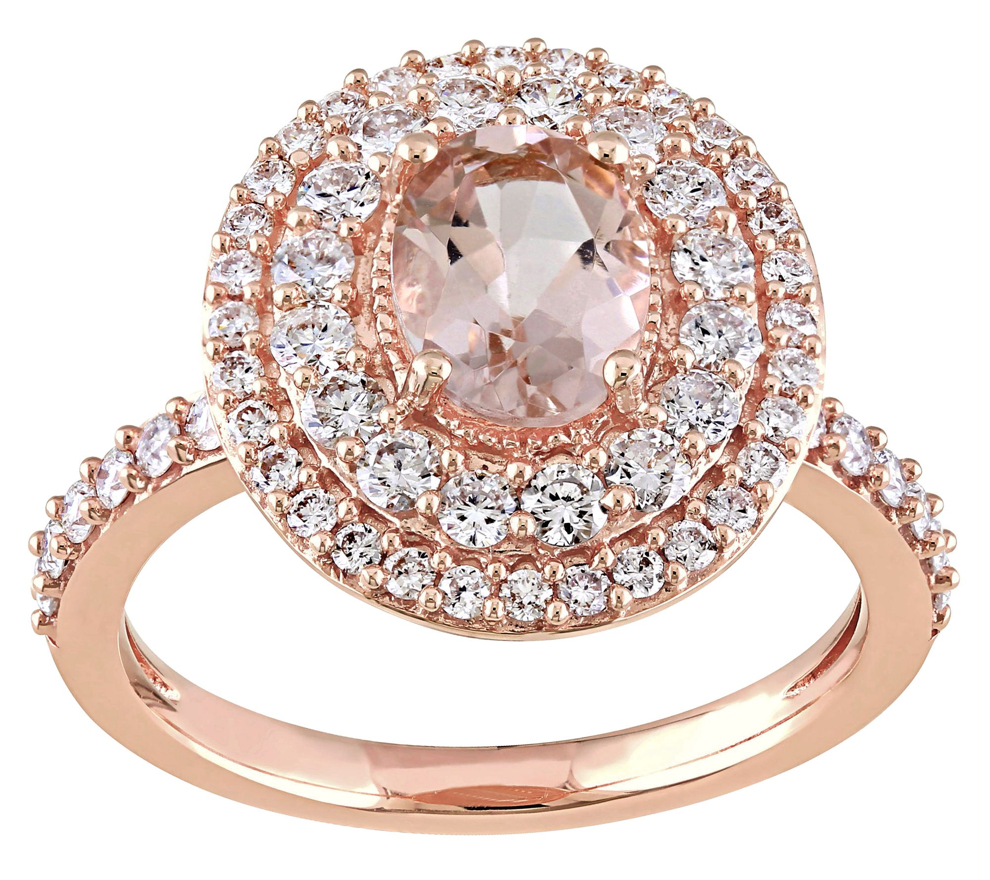 1.15 ct & 1/7 cttw Diamond Ring, 14KRose Gold —
