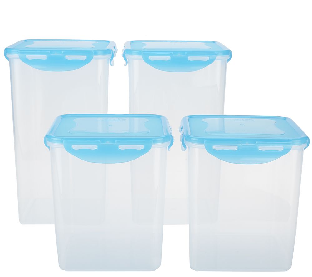 Lock & Lock 4pc Tall Canister Storage Set w/ Color lids Page 1 —
