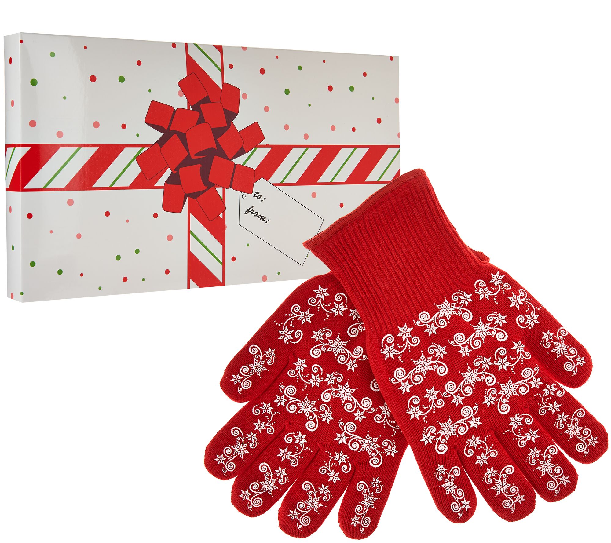 Temptations Set of 2 Holiday Oven Mitts w/ Gift Box Page 1 —