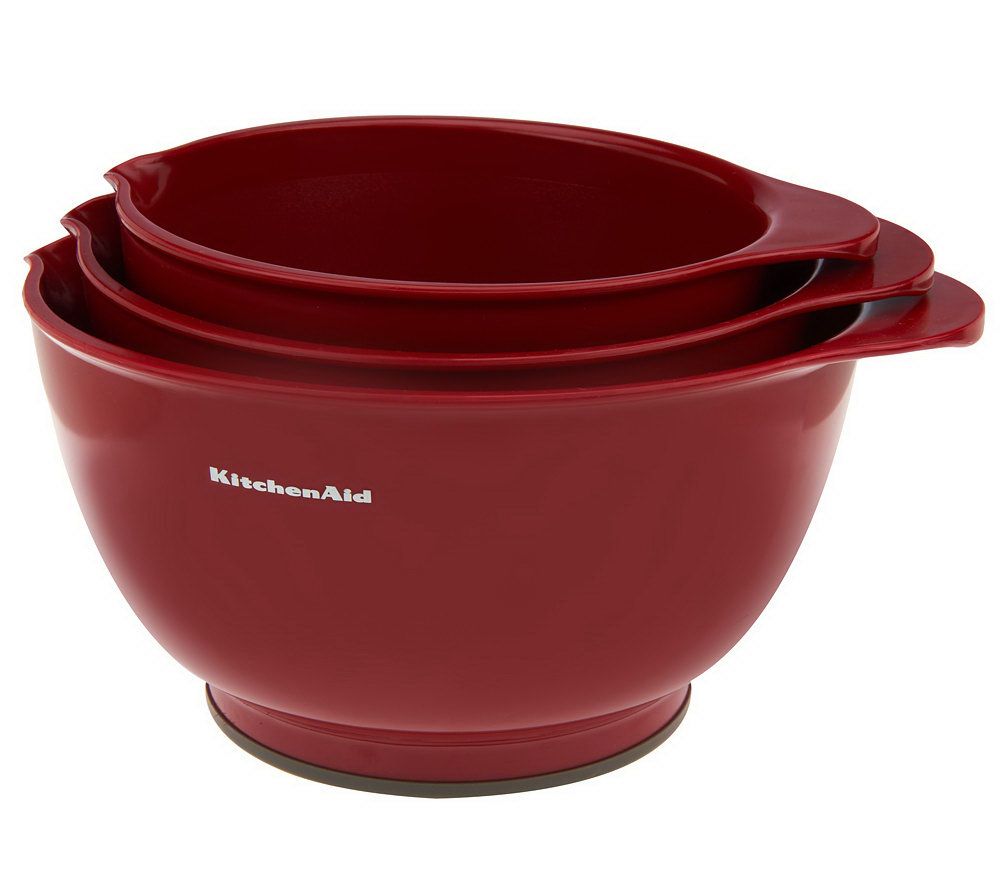 "As Is" KitchenAid Set of 3 NonSlip Mixing Bowls —