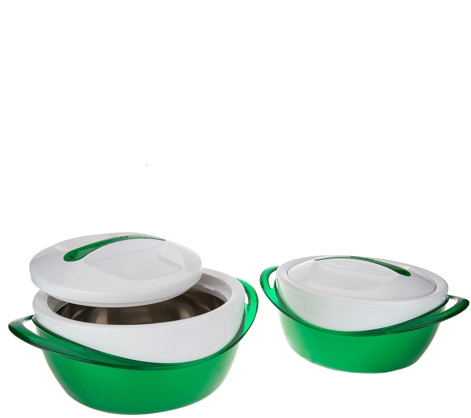 "As Is" Set of 2 Thermal Hot/ Cold Serving Bowls with Lids Page 1