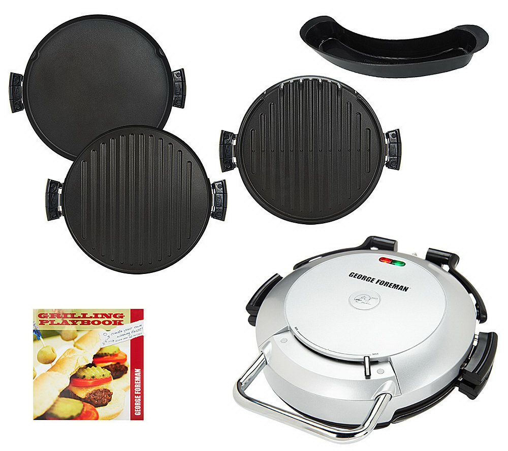 "As Is" Foreman 360 Grill with 2 Removable Plates —