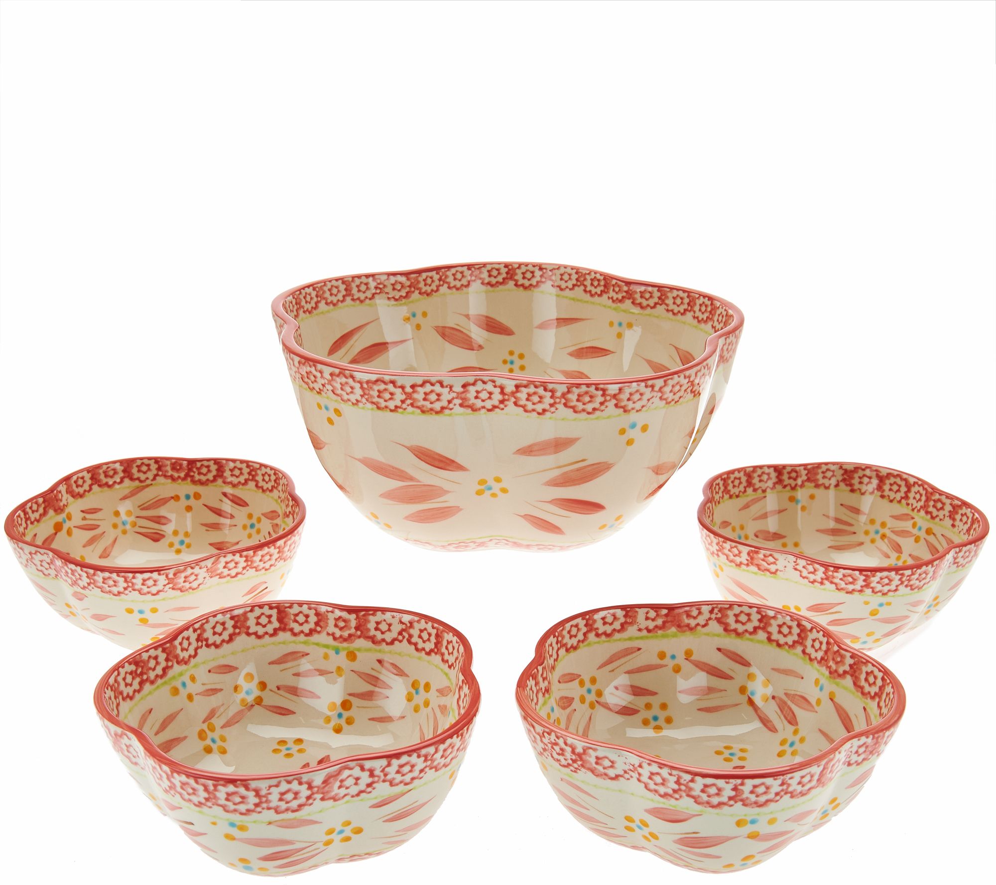 Temptations Old World 5piece Pasta Bowl Set Page 1 —