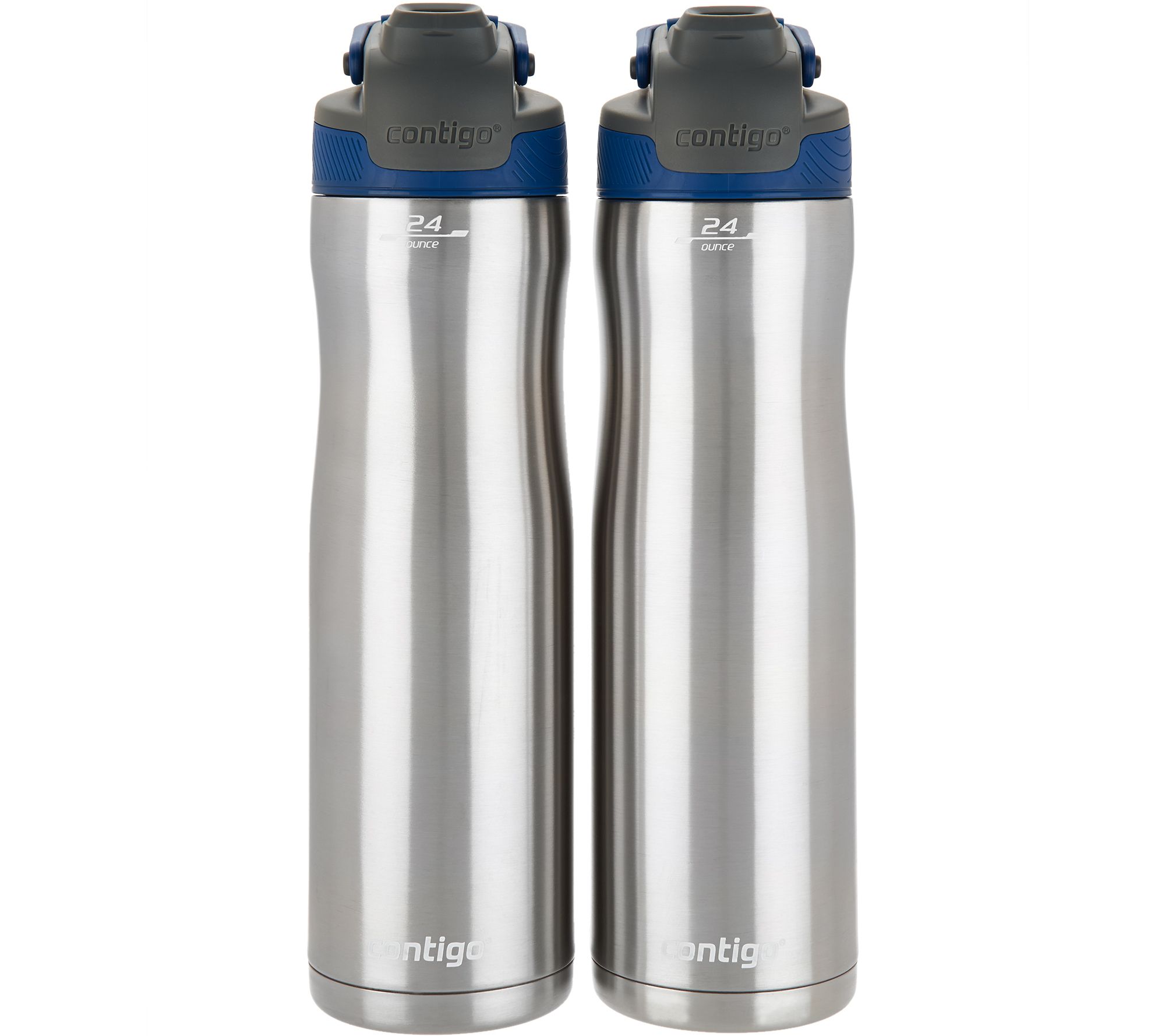 Contigo Set of 2 24oz. Autoseal Chill Stainless Steel Water Bottles Page 1 —