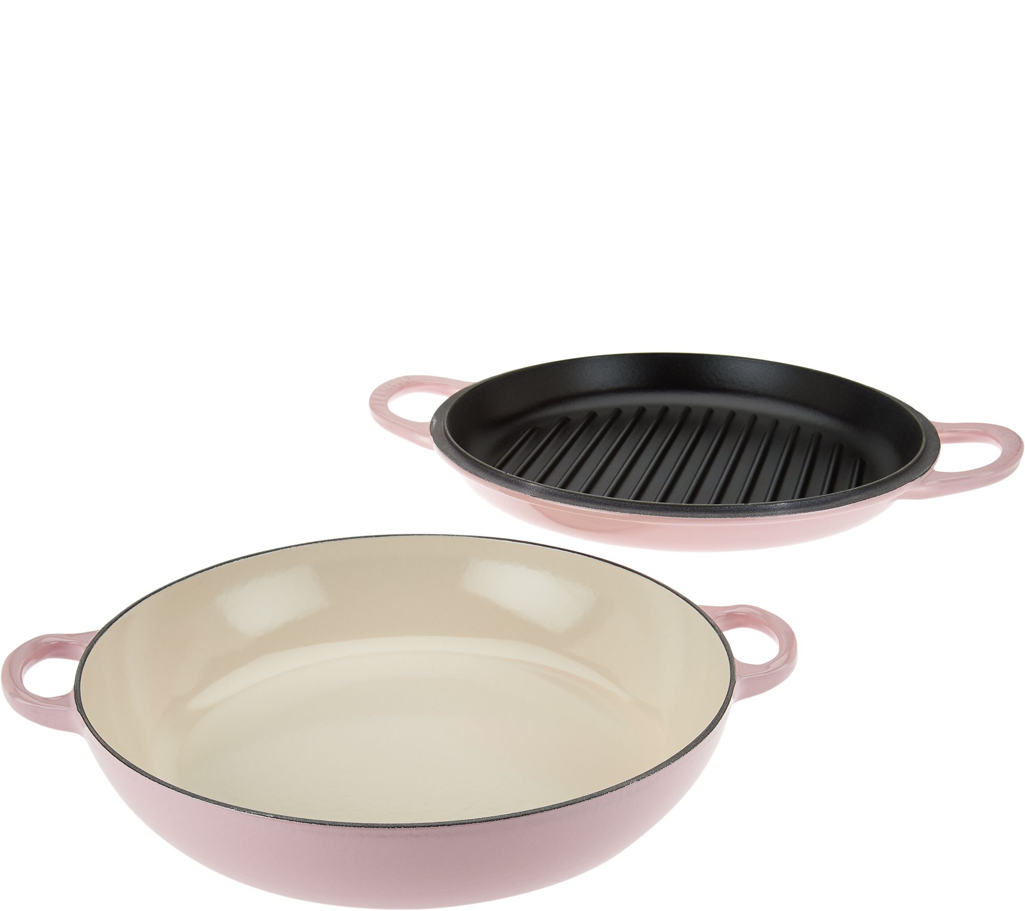 Le Creuset 3.5qt Cast Iron MultiFunction Pan with Grill Lid & Recipes