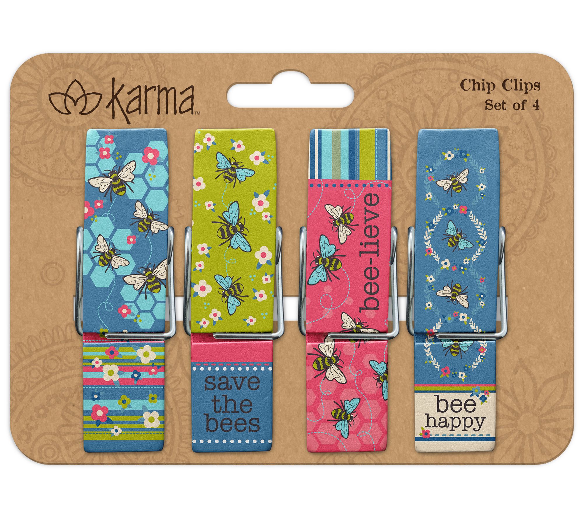 Karma Gifts 12Piece Chip Clips, Animals