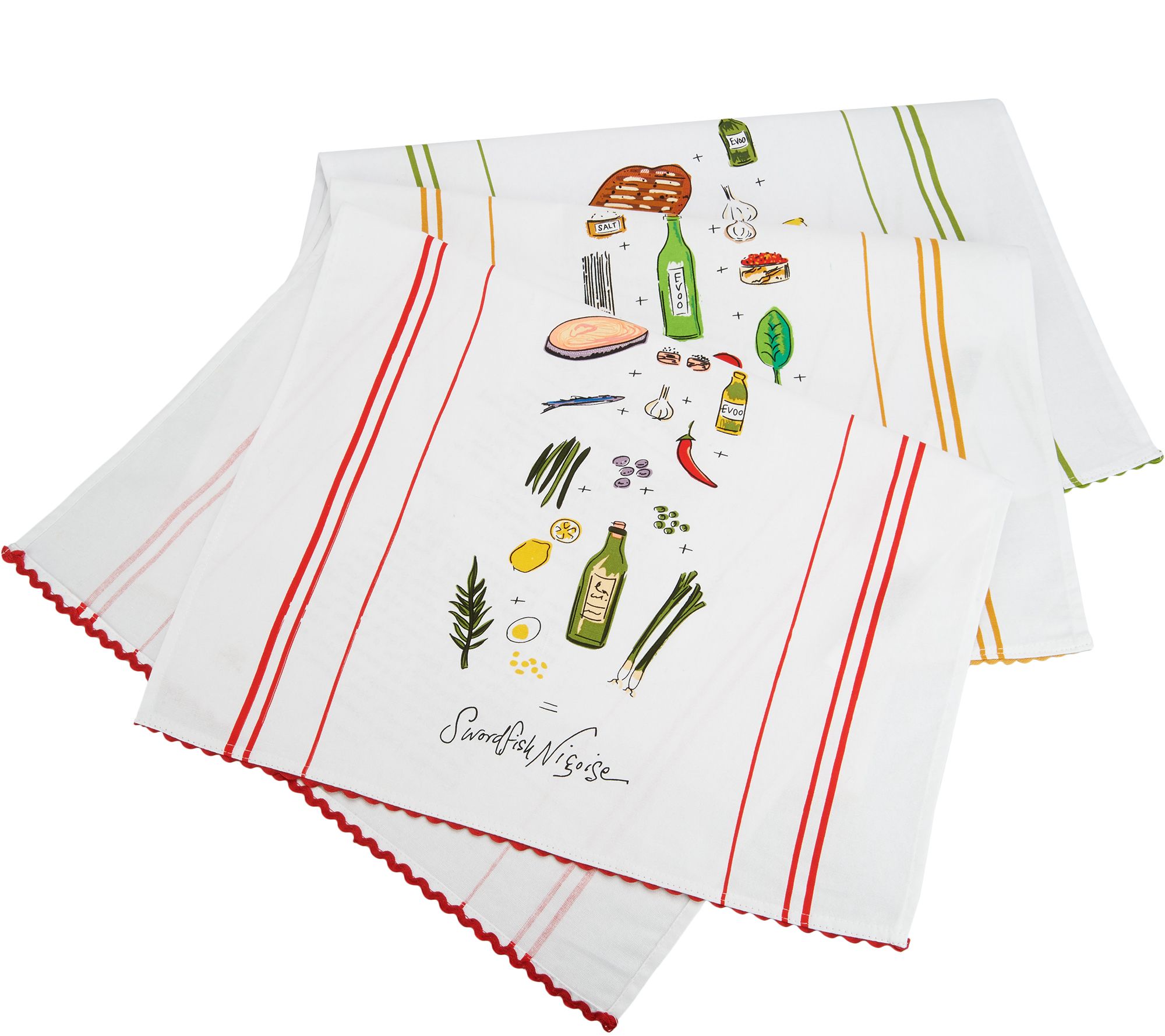 Rachael Ray Set of 3 Recipe Kitchen Towels Page 1 —