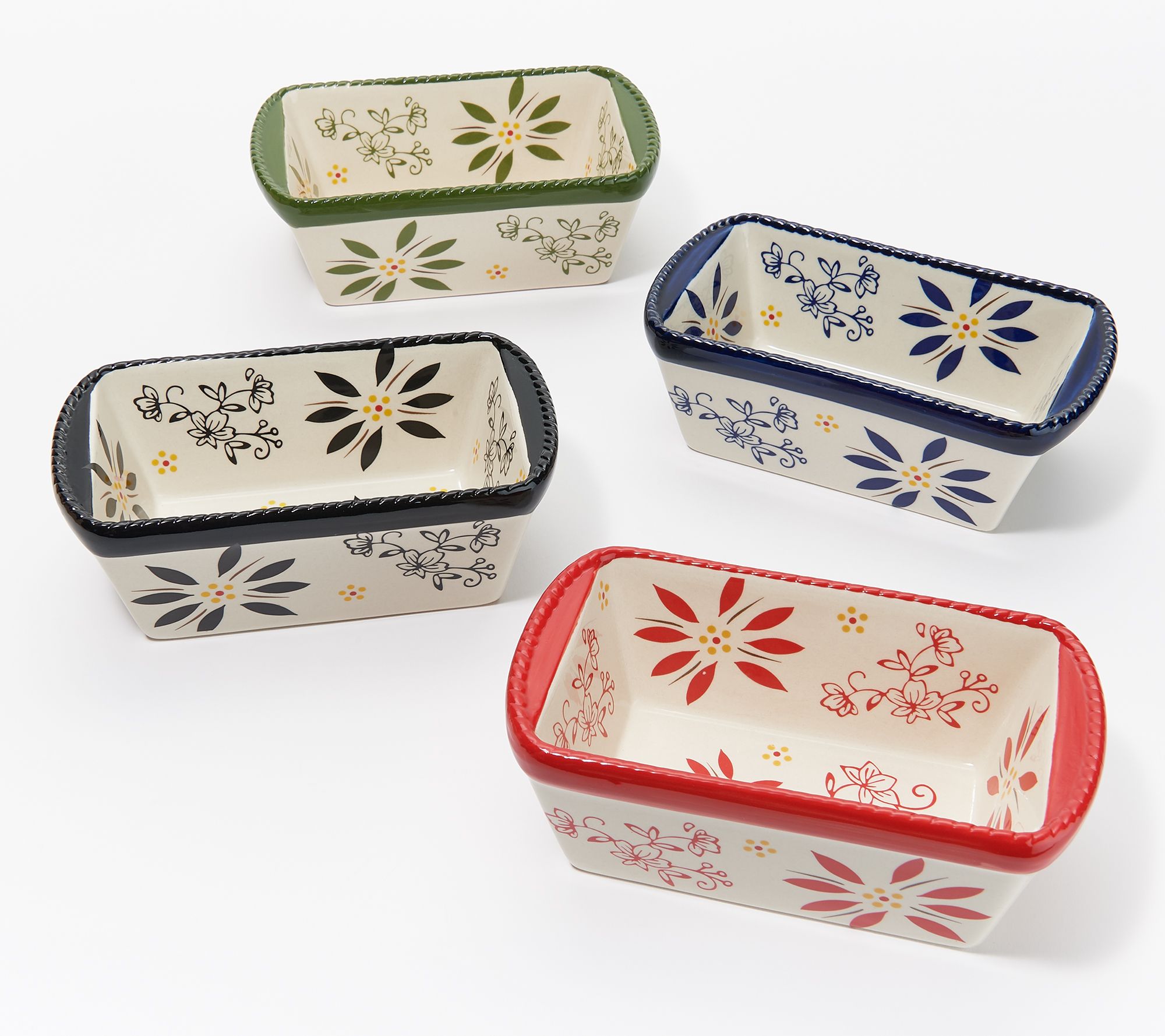 Temptations Set of 4 Mini Loaf Pans with Gift Boxes