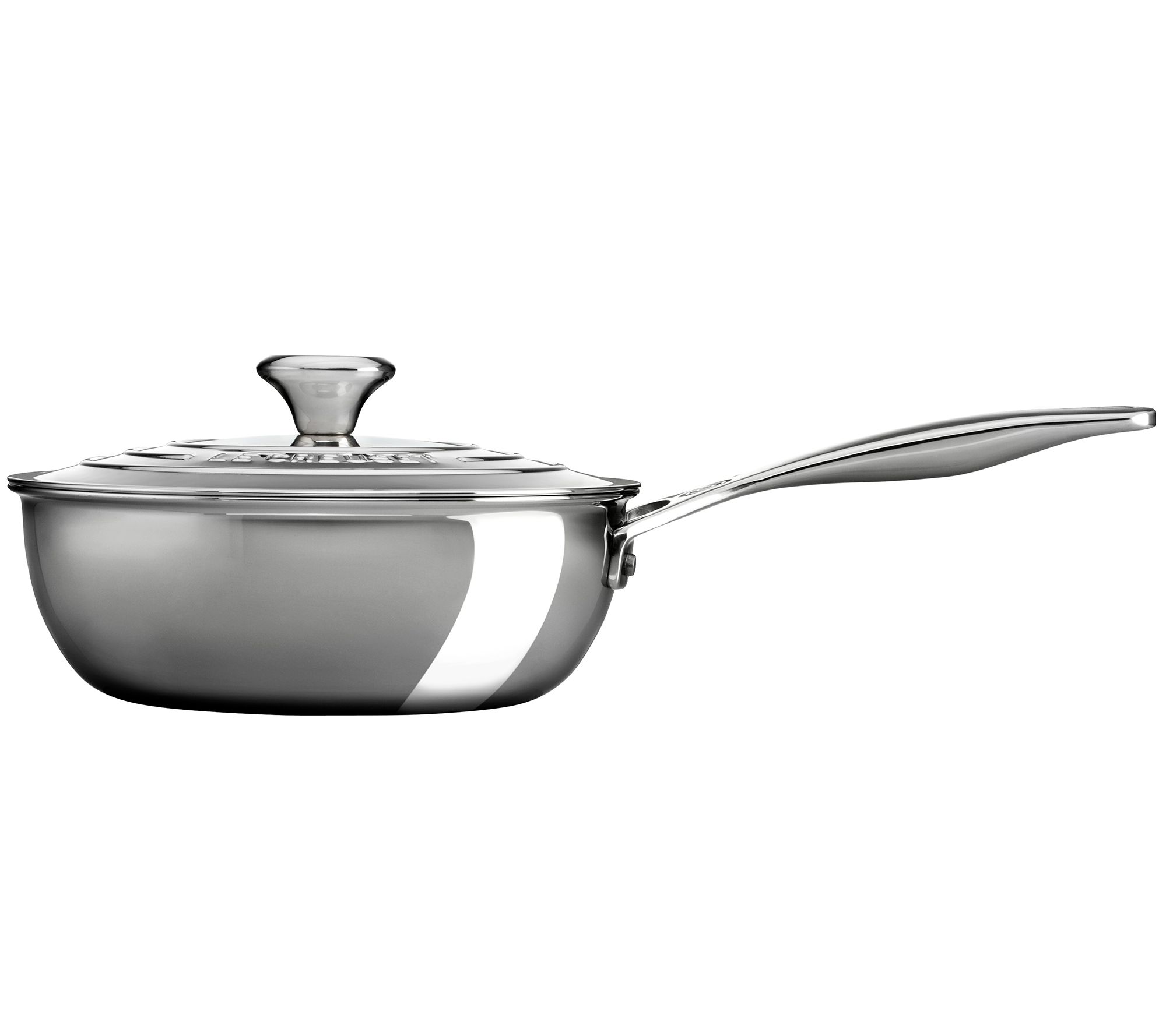 Le Creuset 2qt Stainless Steel Saucier Pan with Lid Page 1 —